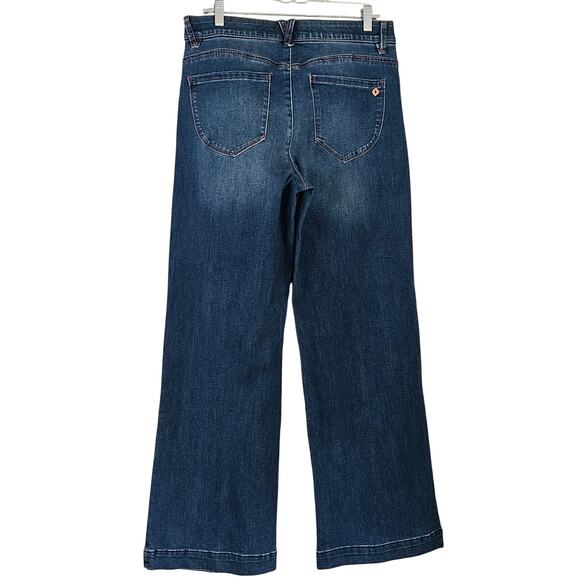 Democracy AB Tech High Waist Wide Leg Jeans Blue Sz 12 NWT - Picture 3 of 10